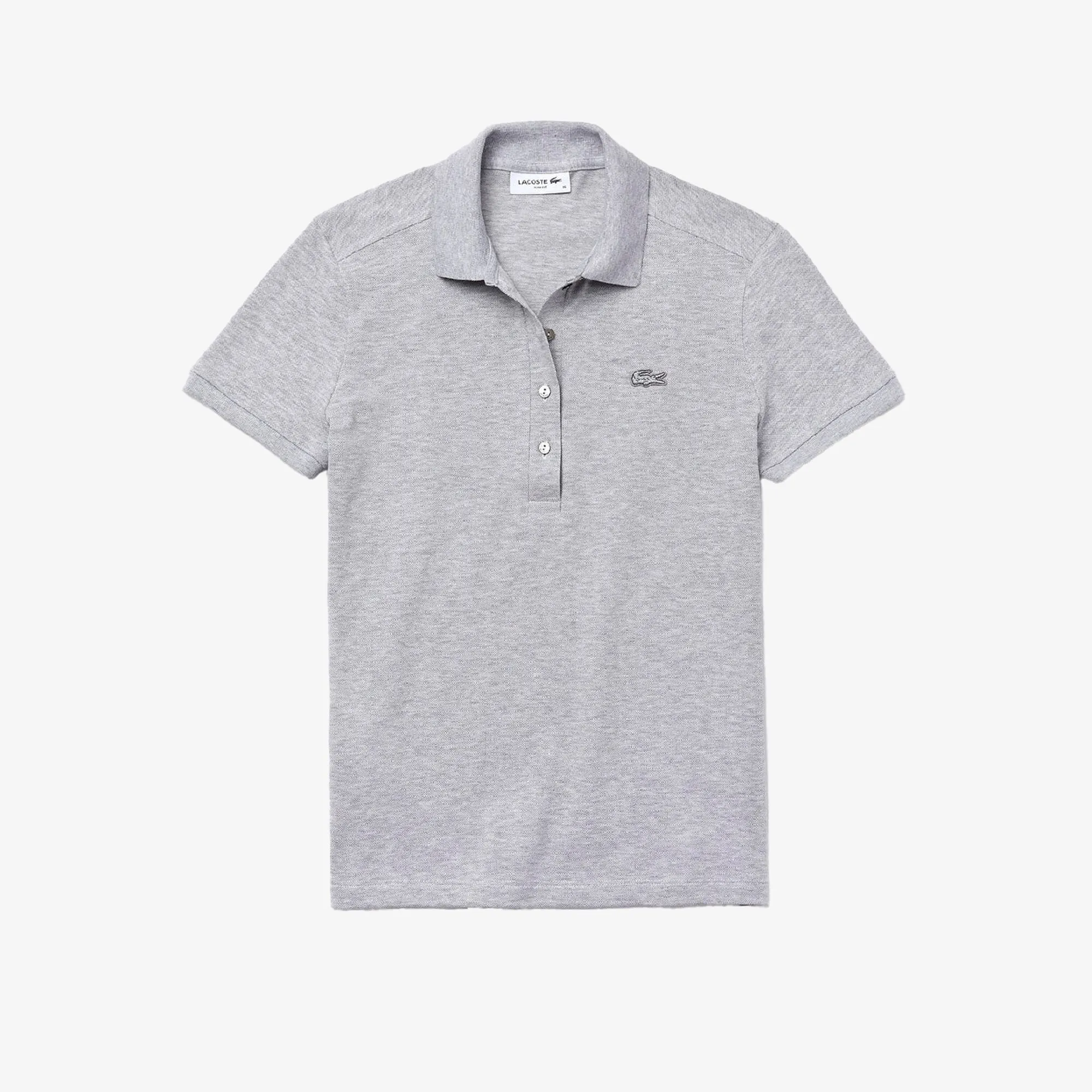 Damen Slim Fit Stretch Baumwoll-Piqué-Polo Silber Chine Patagonia Kleidung