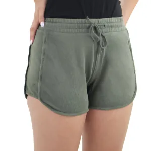 Damen-Solid-Mini-Shorts, Olive