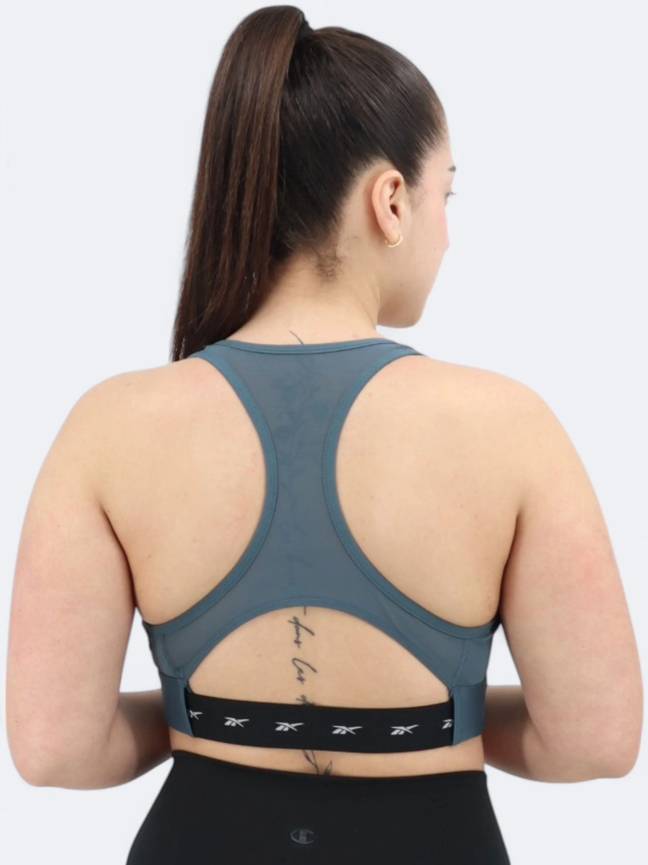Damen-Sport-Crop-Top, Blau
