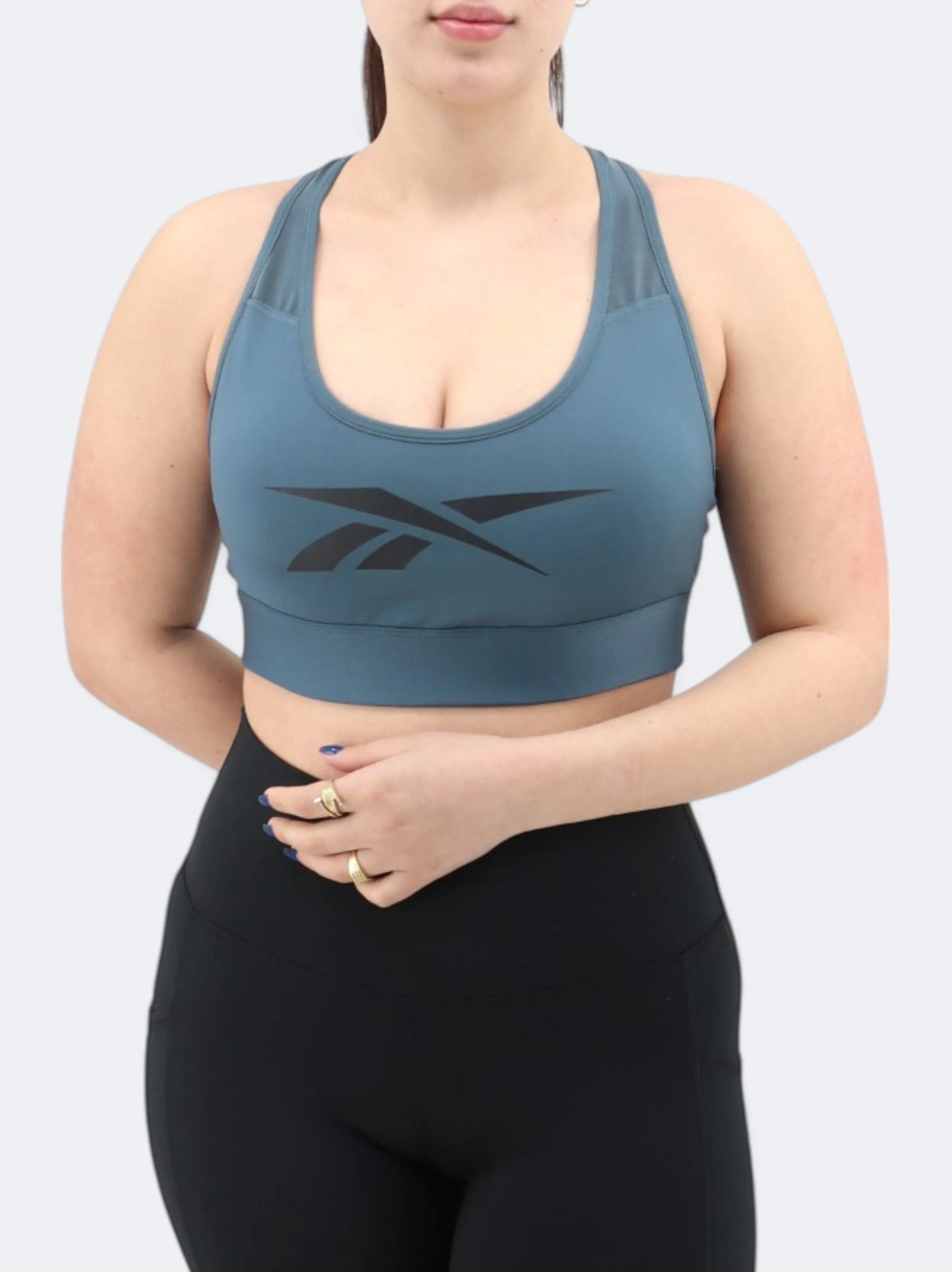 Damen-Sport-Crop-Top, Blau