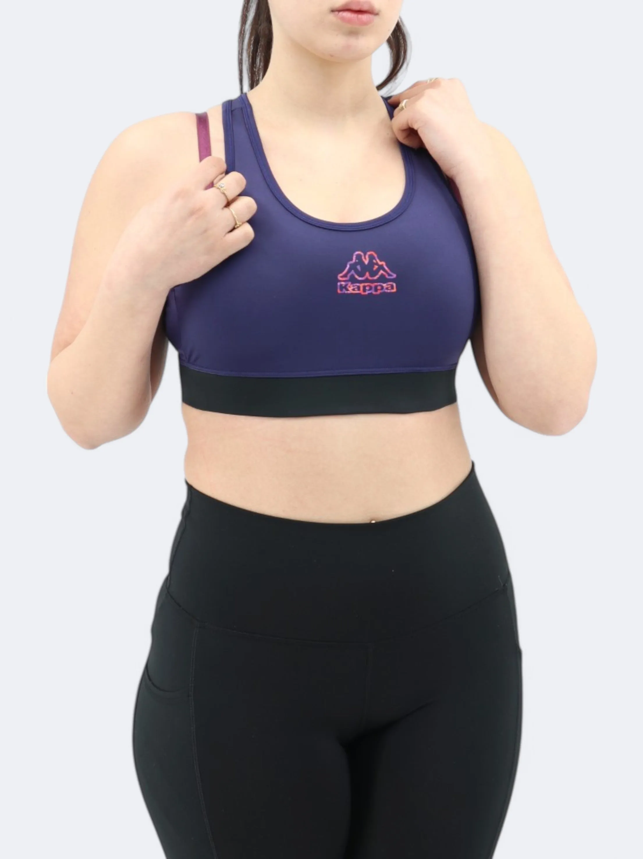 Damen-Sport-Crop-Top, Marine