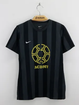 Damen Sportoberteil mit Streifen und grafischem Druck, Schwarz