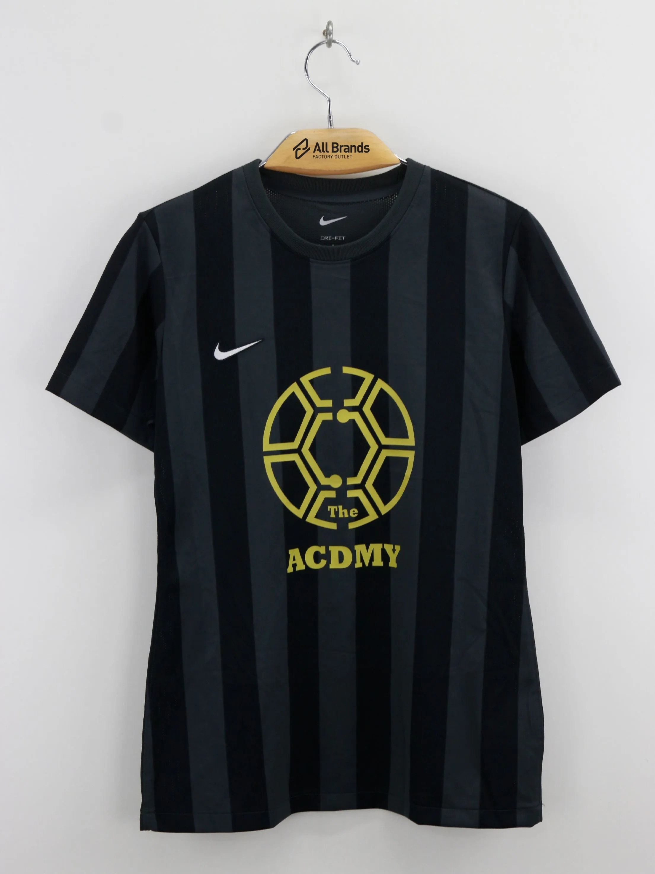 Damen Sportoberteil mit Streifen und grafischem Druck, Schwarz