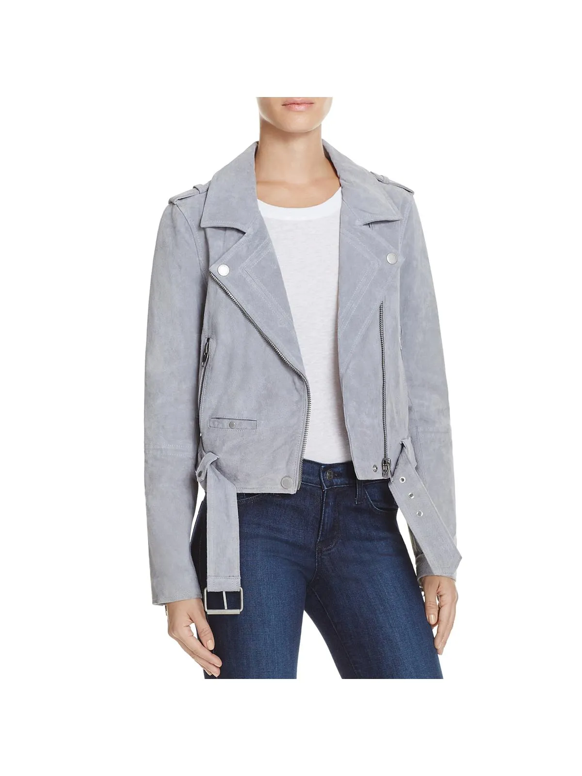 Damen Wildleder Kurze Motorradjacke