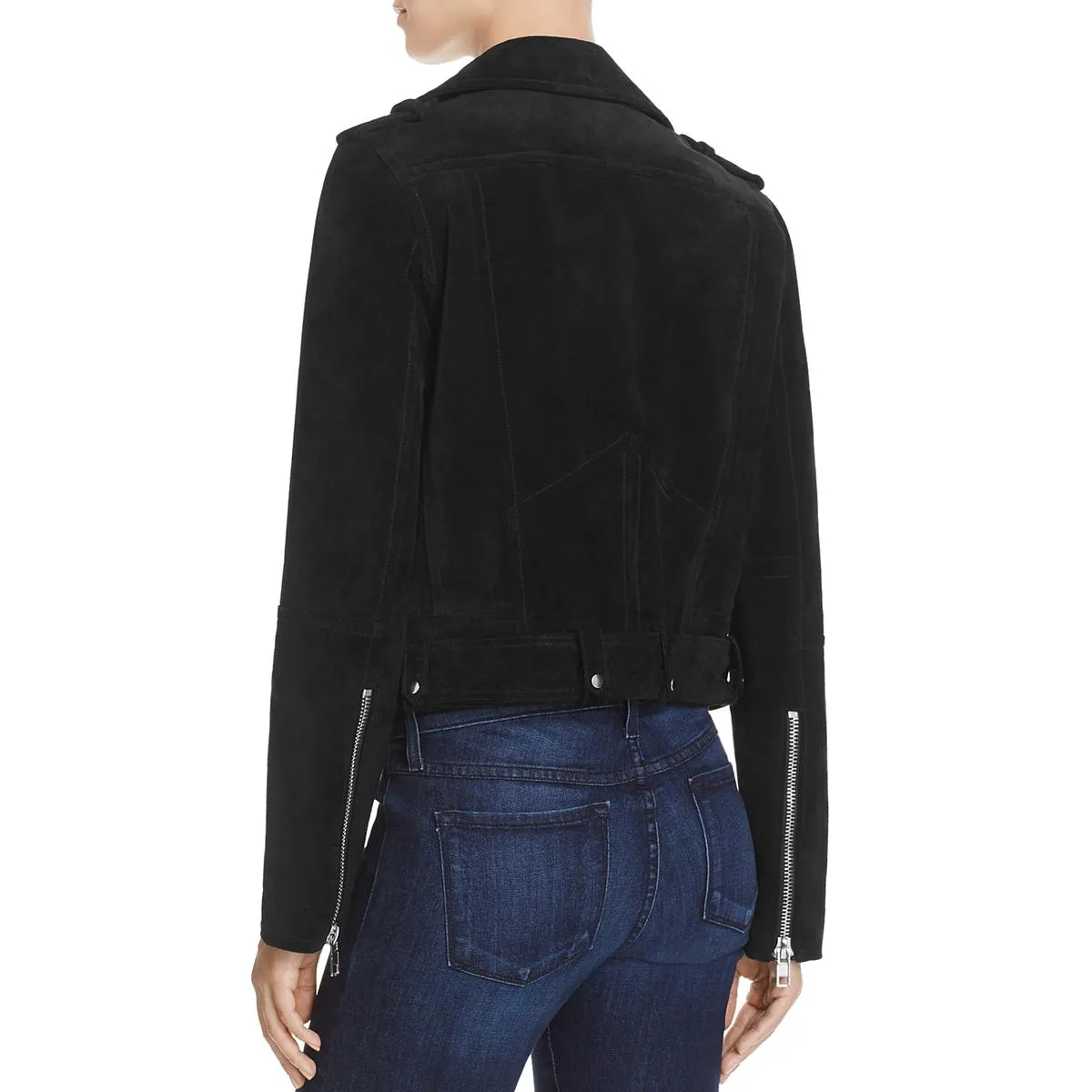 Damen Wildleder Kurze Motorradjacke