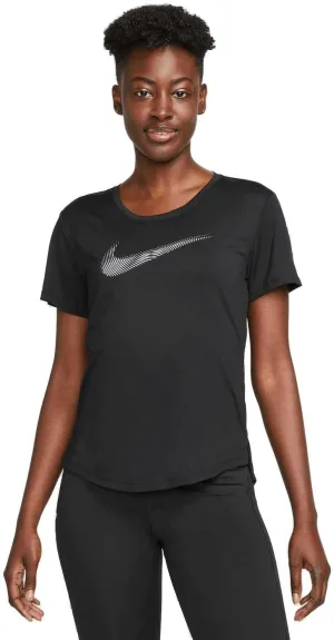 Damens Swoosh Kurzarm-Lauftop