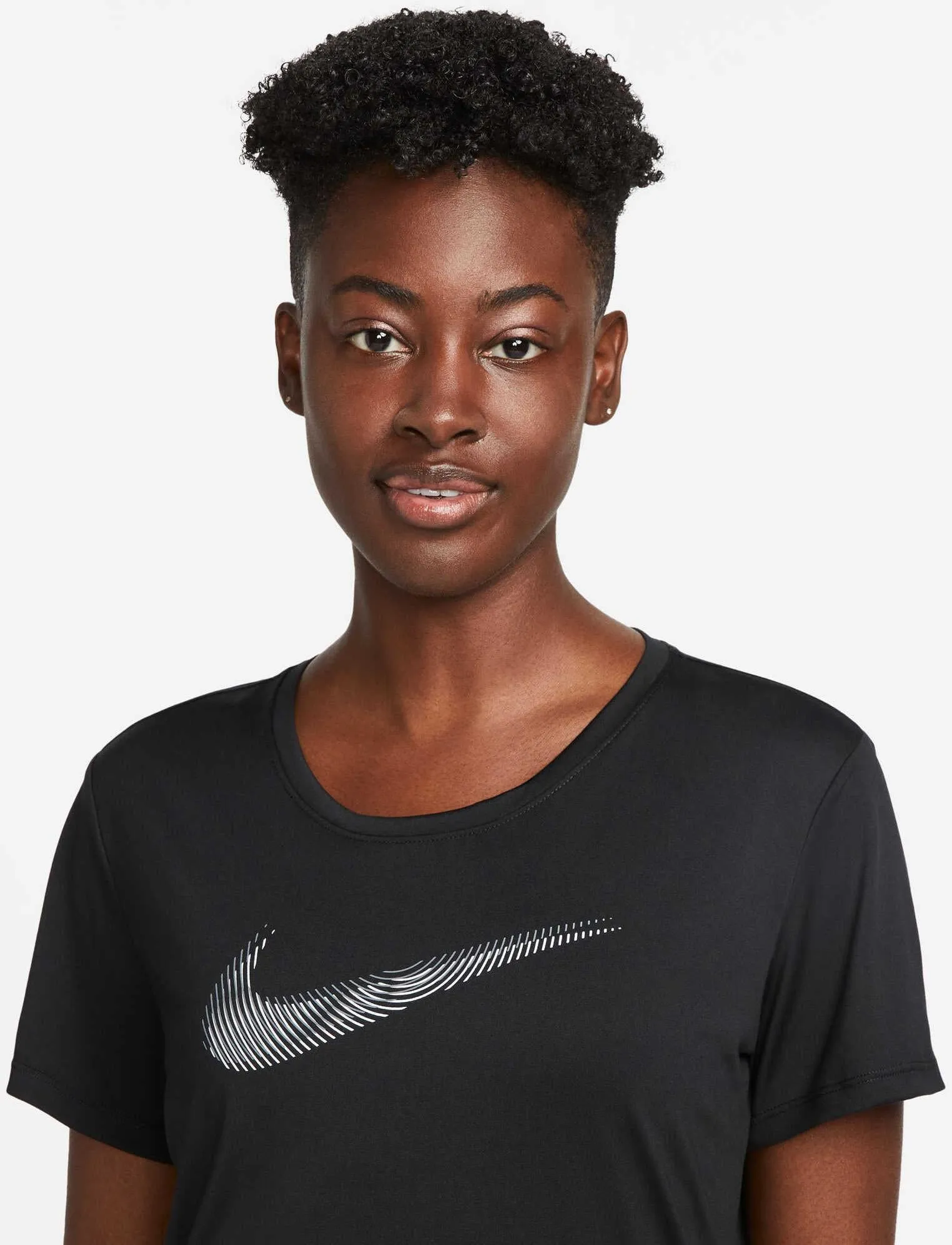 Damens Swoosh Kurzarm-Lauftop