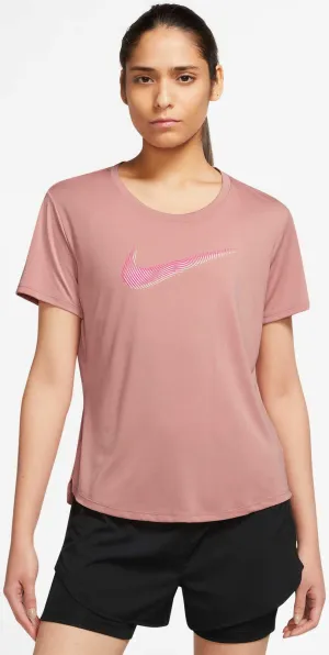 Damens Swoosh Kurzarm-Lauftop