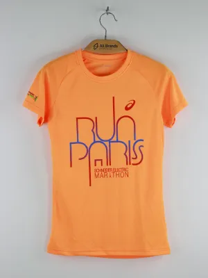 Damen Sport Top mit Aufdruck, Orange