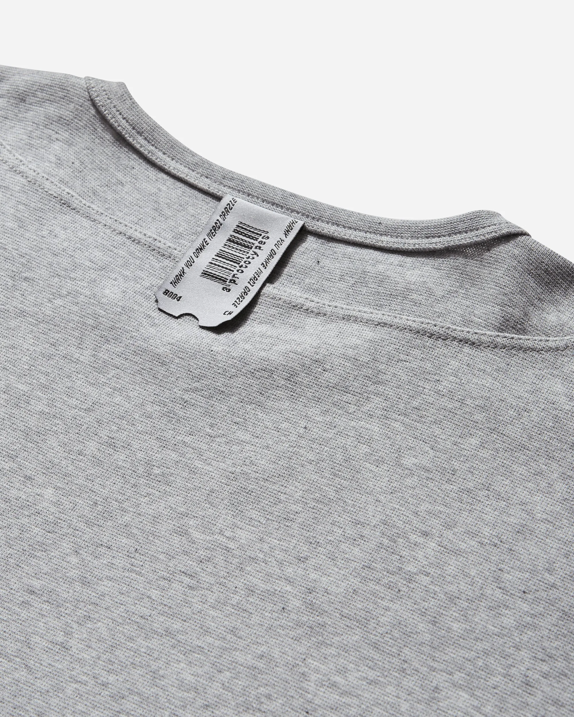 Damen Waffle Muscle T-Shirt Grau