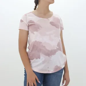 Damen Washed Casual Top, Hellrosa