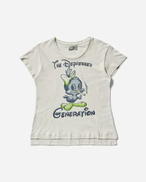 Damen Weedie Pie T-Shirt mit Cap-Ärmeln in Off-White