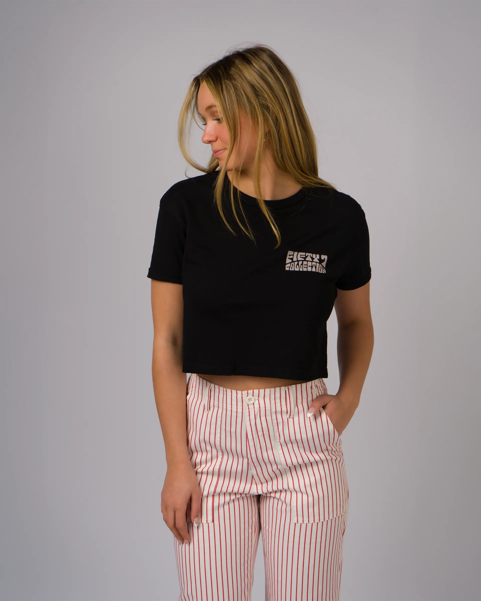 Damens Whomp Kurzarm-Crop-Top