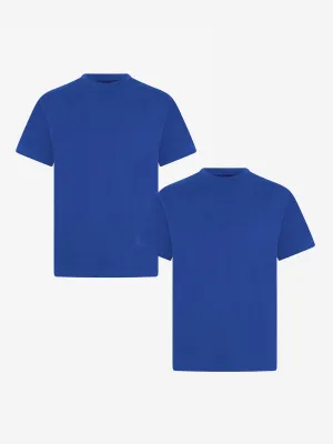 Zeco Kids Schul-T-Shirt mit Rundhalsausschnitt (Zwillingspack) in Blau