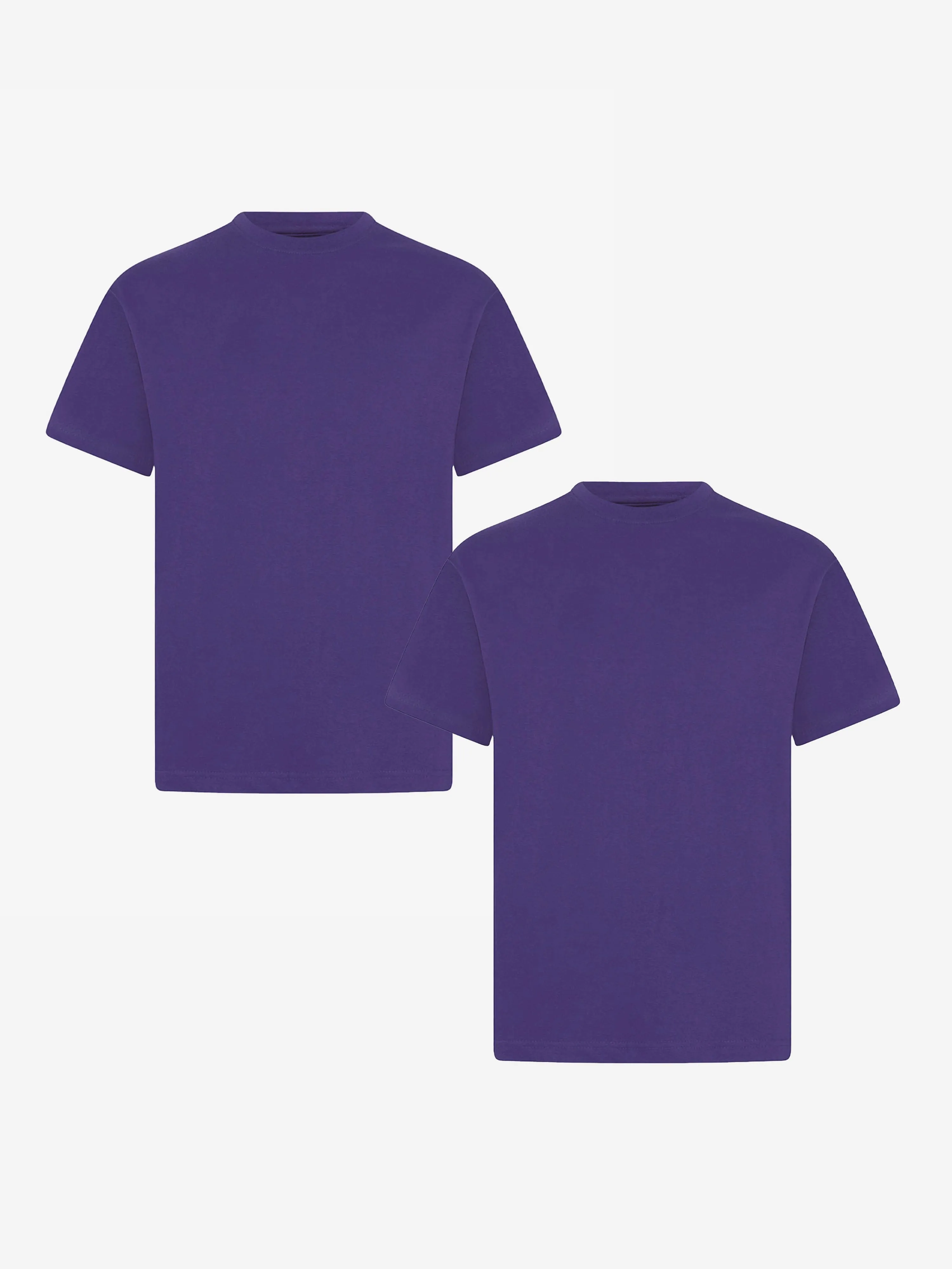 Zeco Kids Schul-Crewneck-T-Shirt (Zwillingspack) in Lila