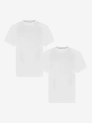 Zeco Kids Schul-T-Shirt mit Rundhalsausschnitt (Zwillingspack) in Weiß