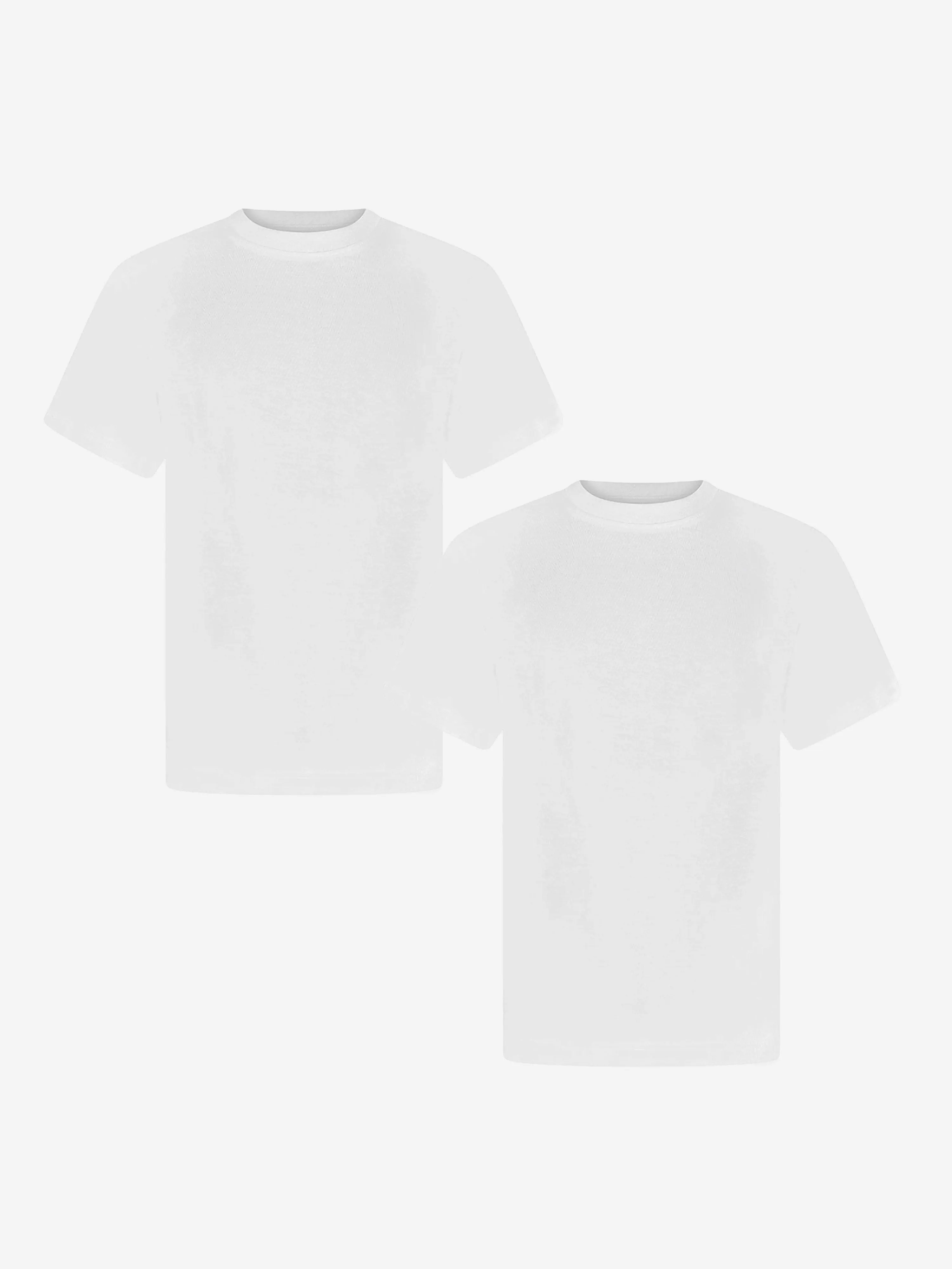 Zeco Kids Schul-T-Shirt mit Rundhalsausschnitt (Zwillingspack) in Weiß